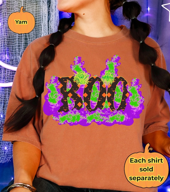 Creepy BOO Halloween Shirt: Ghost Smoke Comfort Colors Tee
