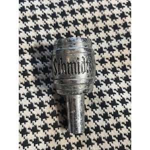 Uchwyt kranu do beczki VTG Schmidts Philadelphia PA, gałka zmiany biegów beczki, srebrny odcień