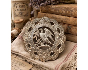 フランスのテキスタイルラベル Huile A La Suisse Eagle 20 Yds Metal Oilcloth Boque