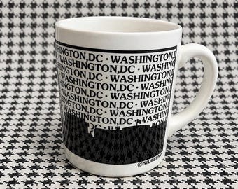 Taza de té de café VTG de viaje de recuerdo de Washington D.C. de Silberne Monuments