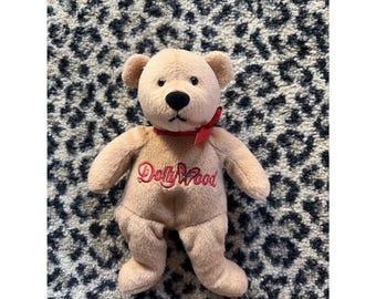 Dollywood Bear Plush "bean Bag Feel" Stuffed Animal Small Theme Park Souvenir