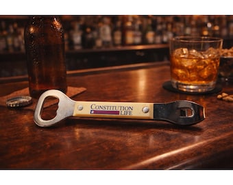 Constitution Life Insurance Advertising Bottle Opener Bar Tool Promo USA VTG