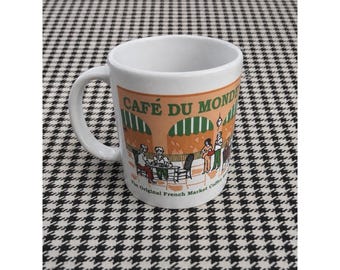 Café Du Monde Kaffee Tee Tasse 8 Unzen Weiß New Orleans LA Französischer Markt Souvenir