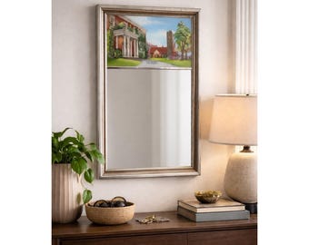 VTG Tufts University Mirror Framed Print Medford MA Campus Wall Decor 24x14