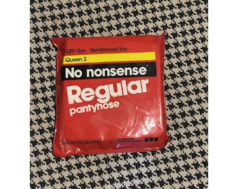 Medias panty No Nonsense Regular 329 color canela con puntera reforzada Talla Queen 2 VTG años 90 Nuevas
