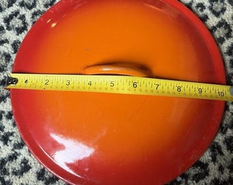 descoware belgium flame orange enamel cast iron lid 10.25" replacement Lid FE 2E