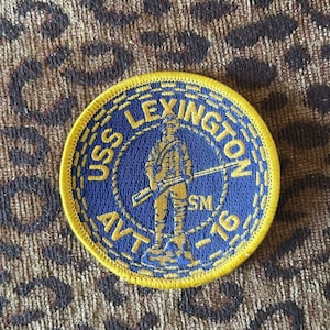 CV-16 USS Lexington Blue Ghost US Navy WW2 Aircraft Carrier Ship Squadron Patch