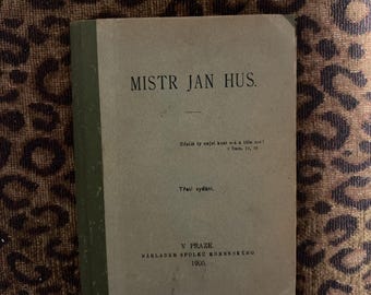 1905 Mistr Jan Hus Czech Book Prague 3rd Edition Religious History Antique HC