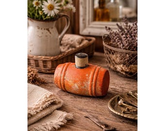 Frasco de perfume vintage en miniatura de madera de 5 cm (2 pulgadas), frasco de fragancia novedoso, estilo granja del oeste