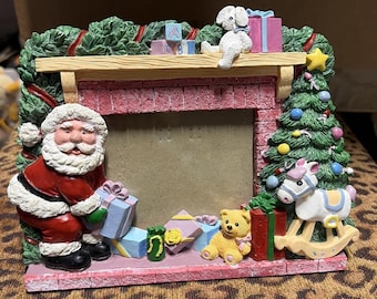 Marco de fotos 3D "La noche antes de Navidad" con Papá Noel, chimenea y juguetes, 7,6 x 10,2 cm (3 x 4 pulgadas), Malden