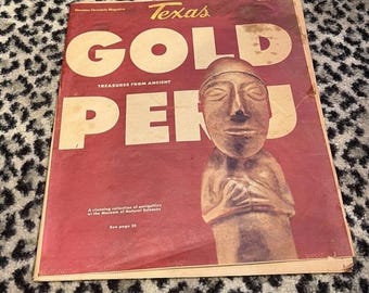 Texas Gold Treasures Ancient Peru Houston Chronicle Newspaper  6/3/79 Great Ads
