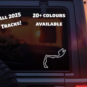 2025 F1 Track Layouts Vinyl Decal – Formula One Circuit Stickers for Car, Laptop, Bottle or Sim Rig