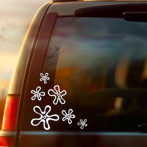 SpongeBob Retro Flower Decal – Y2K Style Vinyl Sticker for Cars, Laptops or Windows