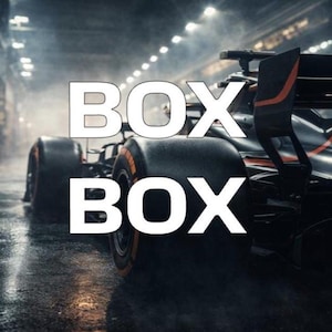 Naklejka winylowa Box Box F1: Naklejka na pit stop Formuły 1