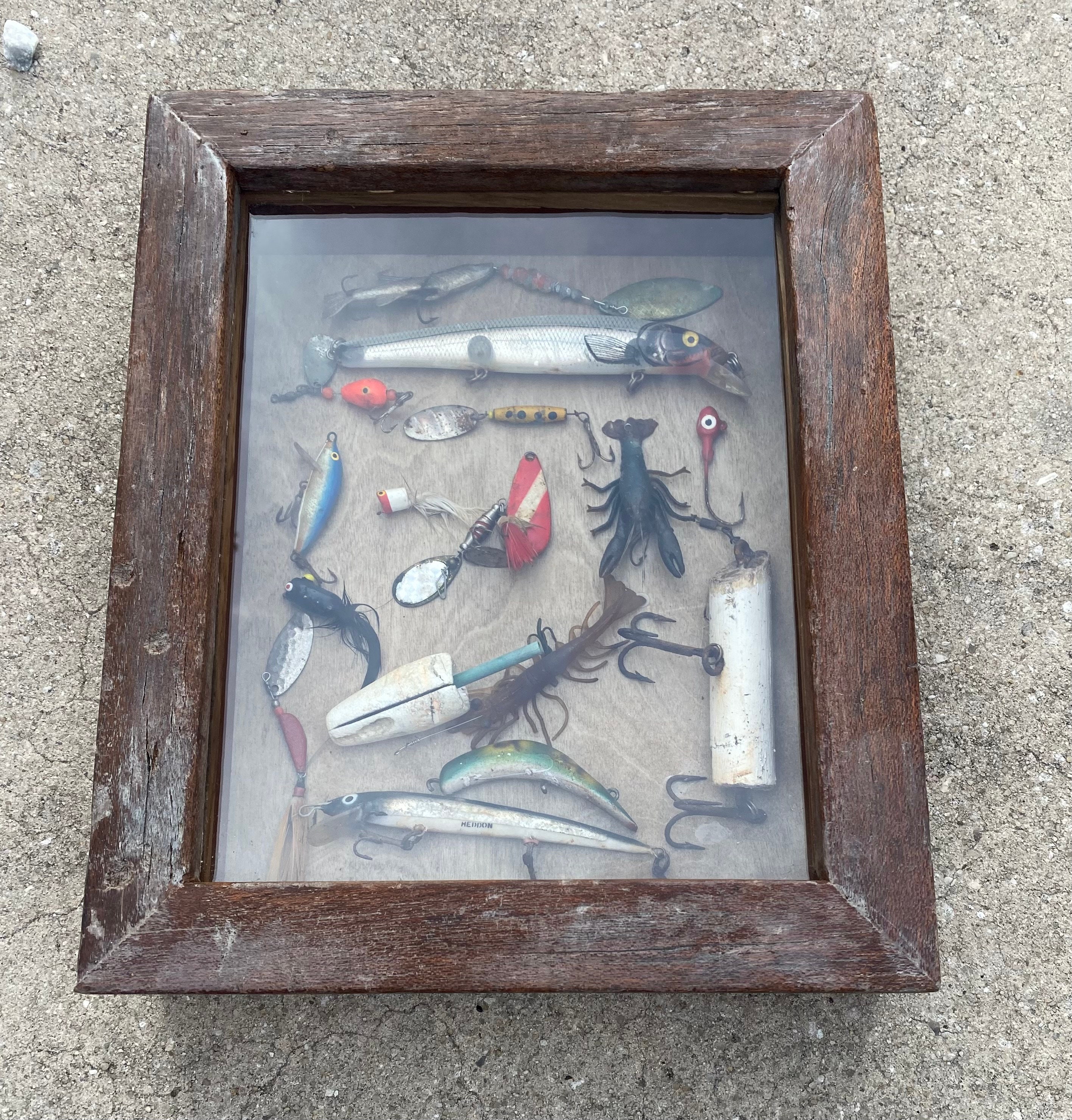 Fishing Lure Display Case, Fishing Reel Display, Fishing Shadow Box 