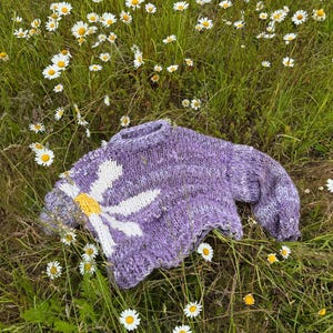 Lazy Daisy Knitting Pattern - Digital Download | Scrap Knit Chunky Jumper