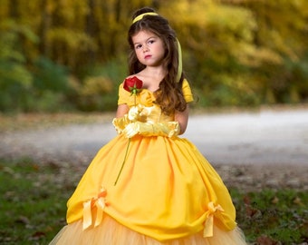 Belle Dress- Princess Belle Tutu Dress- Belle Costume- Beauty and the Beast