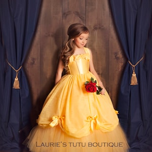 Belle Dress- Princess Belle Tutu Dress- Belle Costume- Beauty and the Beast