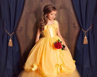 Belle Dress- Princess Belle Tutu Dress- Belle Costume- Beauty and the Beast