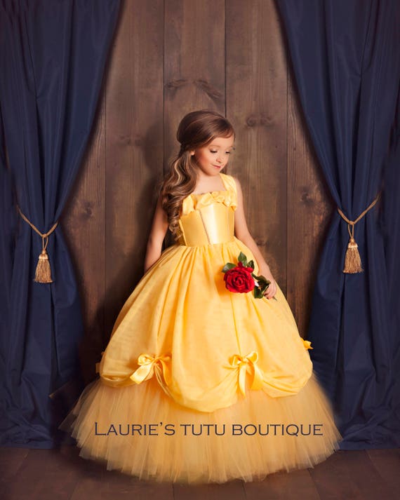 Belle Dress / Disney Princess Dress Beauty and the Beast  Belle Costume / Yellow Dress / for toddler Kleding Meisjeskleding Jurken child girl / Princess Costume 
