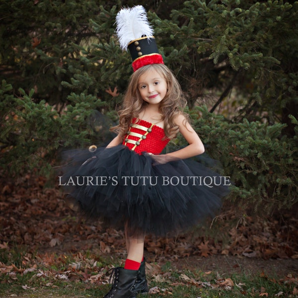 Nutcracker Tutu Dress & Hat- Toy Soldier Costume- Nutcracker Costume- Pageant Dress