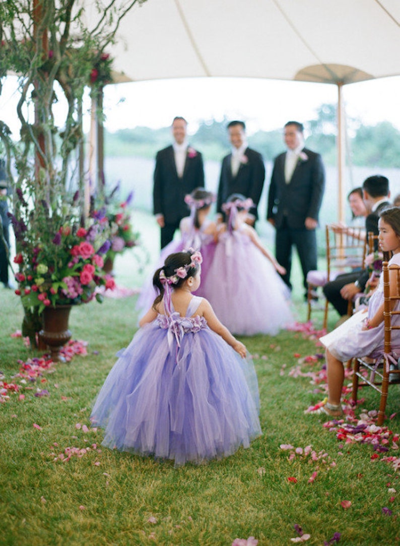 Lavender Flower Girl Dress Wisteria /& Lavender Tutu Dress Purple Dress