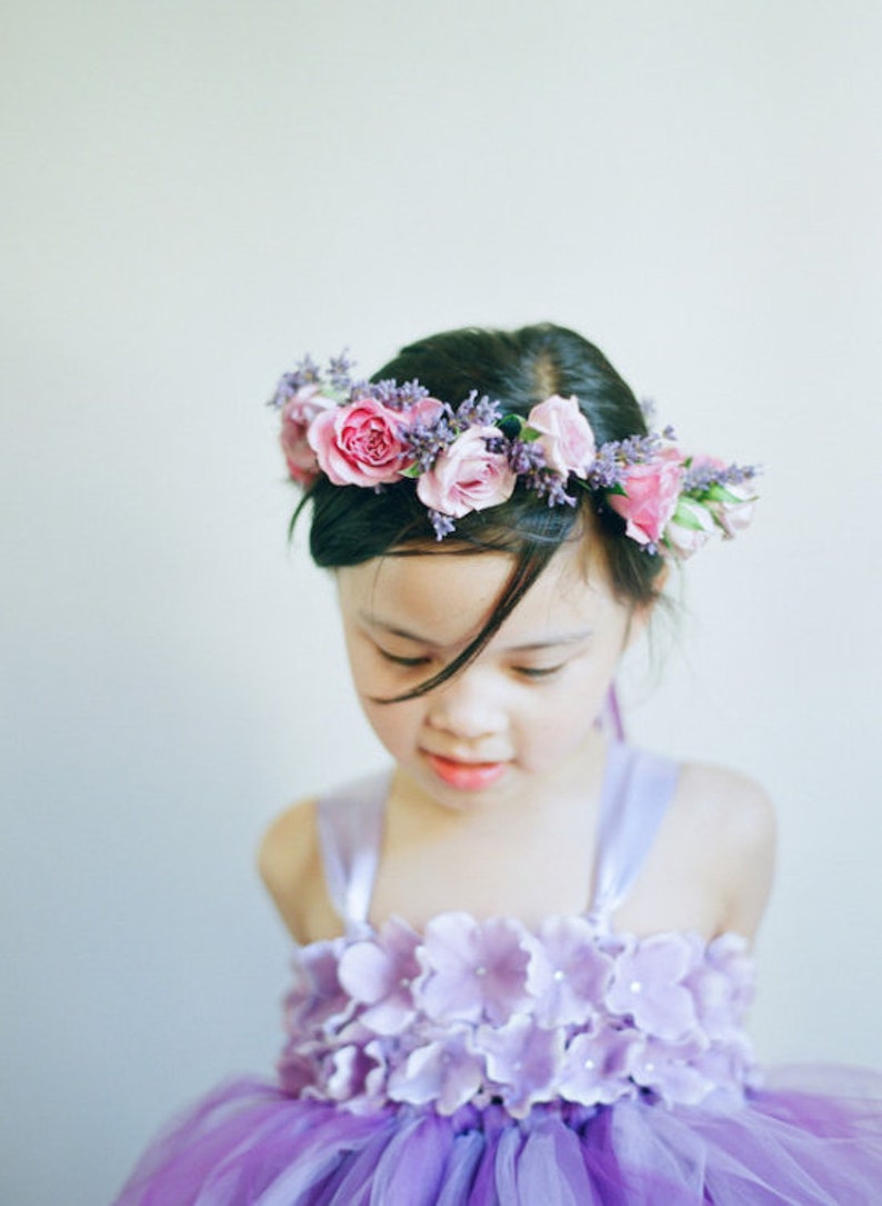Lavender Flower Girl Dress Wisteria /& Lavender Tutu Dress Purple Dress
