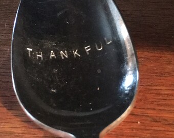 Thankful Stamped spoon