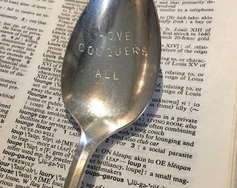 Love Conquers All Stamped Spoon
