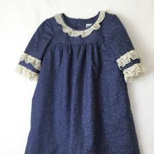 Blue with Lace Dress  --  Size 3