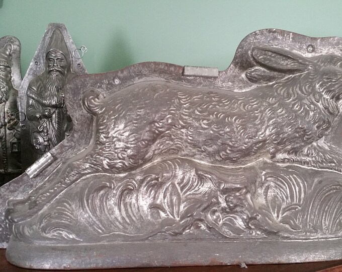 Running Rabbit Mould DISPLAY German Running Rabbit Antique Chocolate Mold 24