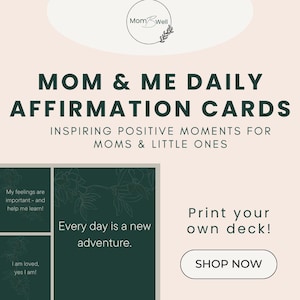 Cartes de vœux imprimables pour mamans et tout-petits | Cartes de voeux « Maternité positive » | Activité numérique pour maman et enfant