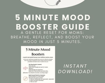 5-Minute Mood Booster Guide for Moms | Printable Self-Care Reset (PDF)