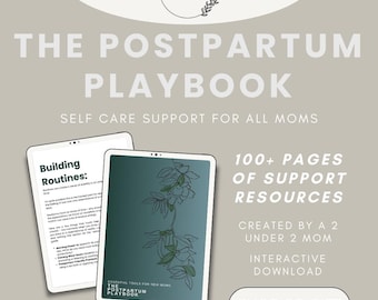 The Postpartum Playbook | 4th Trimester Self-Care + Mental Health Toolkit (Digital Download)