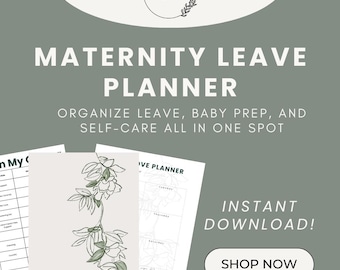 Maternity Leave Planner | Digital Download for New Moms | Pregnancy & Postpartum Planning Checklist | New Mom Organizer