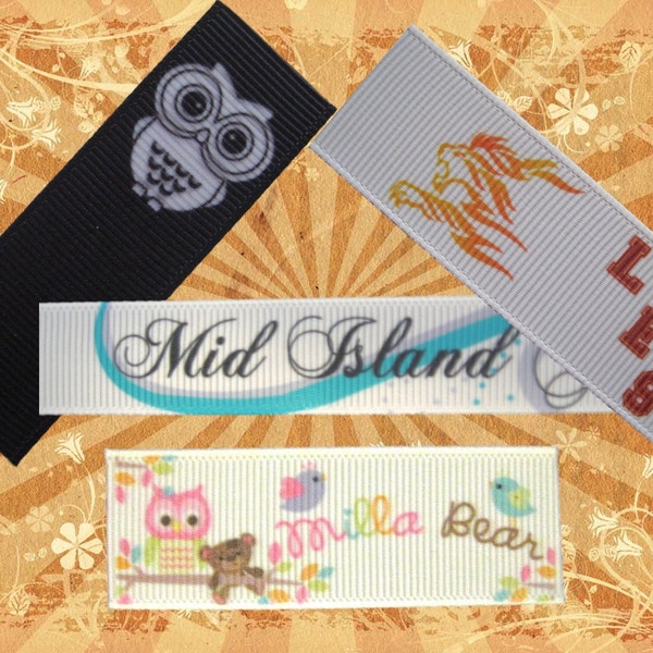 Grosgrain Sew-in Labels - Custom Printed