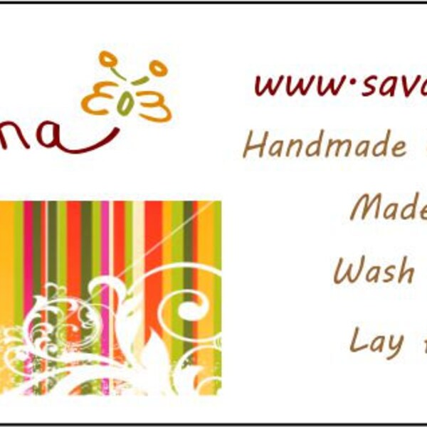 Satin Sew-in Labels - Custom Printed for Savannah Stitich - Individually Cut and Heat Sealed