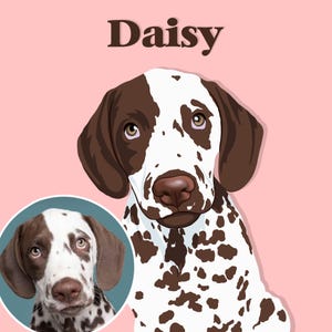 custom digital cartoon pet portrait cat dog, turn Your Pet into Artwork from Photo gift for cat lover dog lover, personalized my pet portait