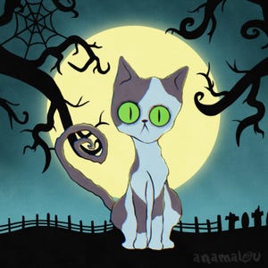 Spooky Custom cartoon Pet Portrait Family portrait, Pet Caricature, Tim Burton, Badly drawn Portrait From Photo, Pet Drawing, Cat Lover Gift