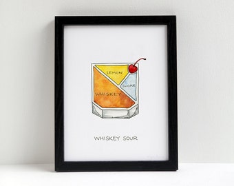 Whiskey Sour Cocktail Diagram