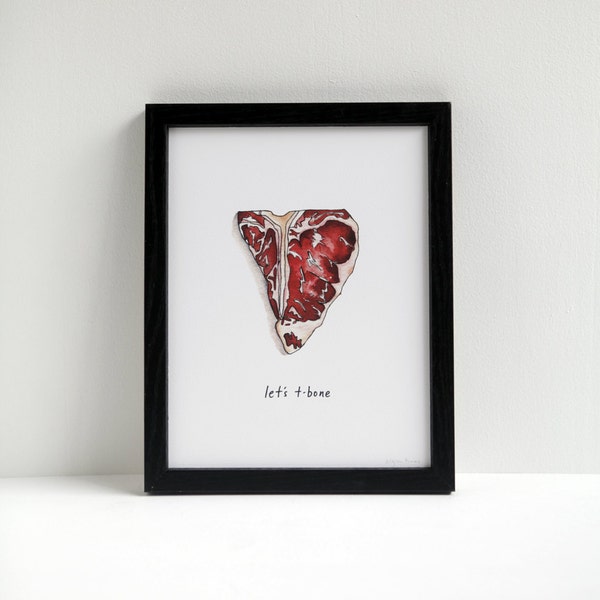 Let's T Bone - cheeky meat print