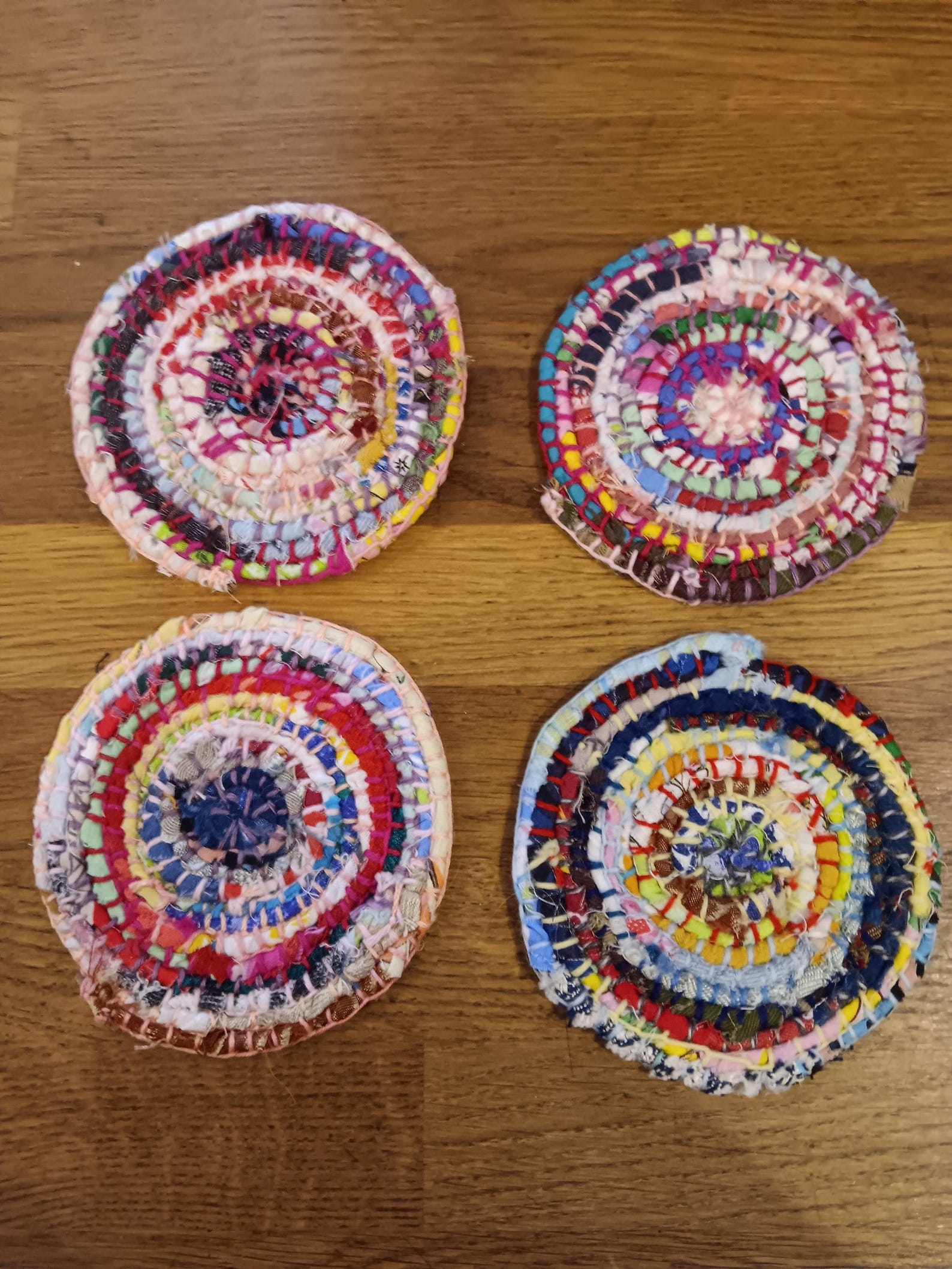 Coiled Rag Coasters and Placemats - Etsy