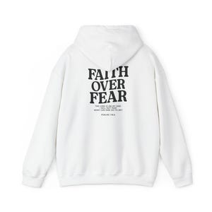 Faith Over Fear Hoodie, Religious Sweatshirt, Christian Apparel, Inspirational Sweatshirt, Men&#39;s Women&#39;s Hoodie