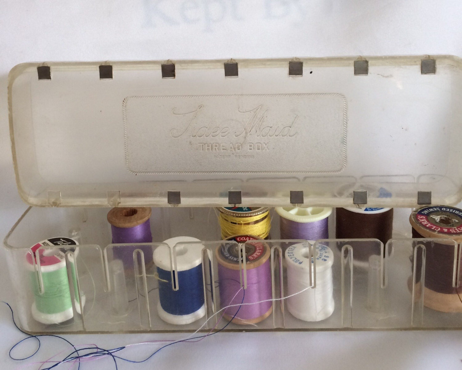 Vintage Thread Box with Thread Etsy