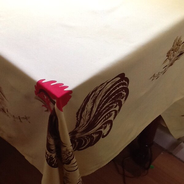 California Handprints Rooster Tablecloth