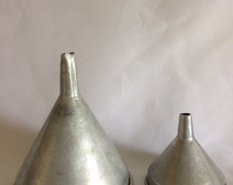 Vintage Aluminum Kitchen Funnel Set