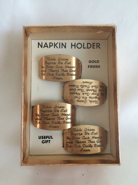 Set Of 4 Vintage Table Grace Napkin Holders