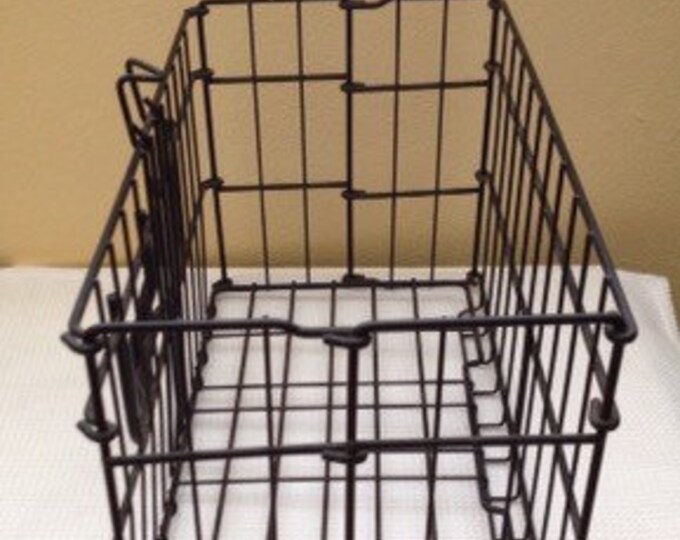 Vintage Folding Wire Basket Etsy