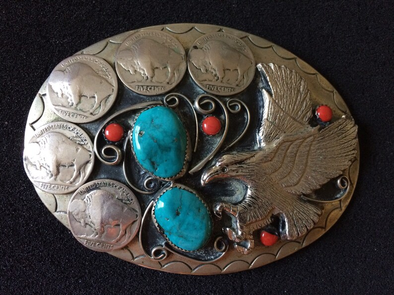 Buffalo Nickel Silver Tone Belt Buckle