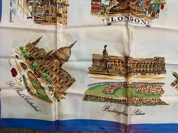 Vintage London Souvenir Scarf - image 3